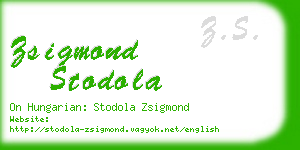 zsigmond stodola business card